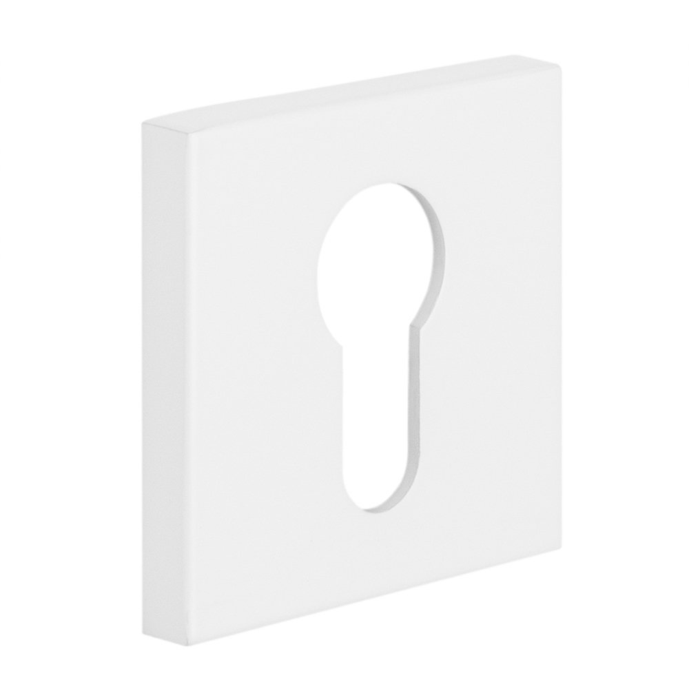 Durų apyraktė INOVO SLIM 17, PZ cilindrui, baltos spalvos, kvadratas