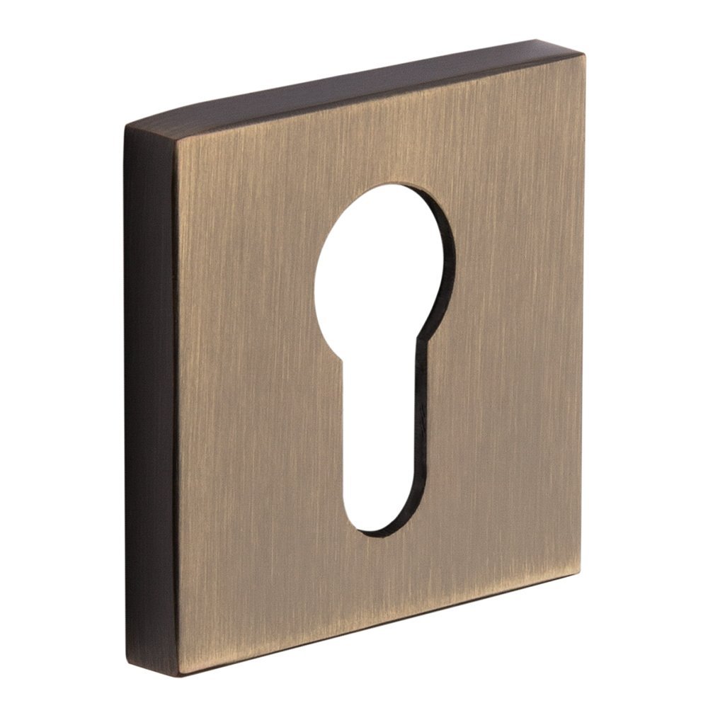 Durų apyraktė INOVO Slim 17, PZ cilindrui, sendinto žalvario spalvos, kvadratas