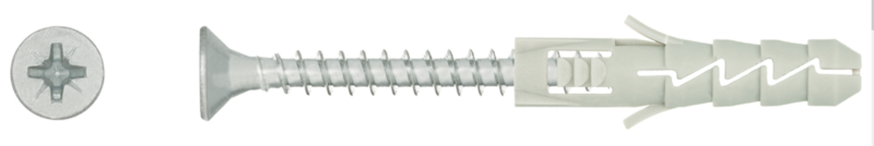 Išsiplečiantys kaiščiai su medvaržčiu KOELNER, 6,0 x 30 mm, 4,0 x 35 mm, 10 vnt