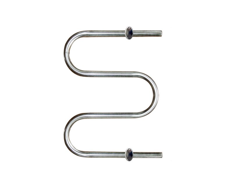 Rankšluosčių džiovintuvas-gyvatukas WELLMER, d32 x 1/2'', vidinis sriegis, matmenys 57 x 45 cm, 2 bangų, nerūdijančio plieno, 15441