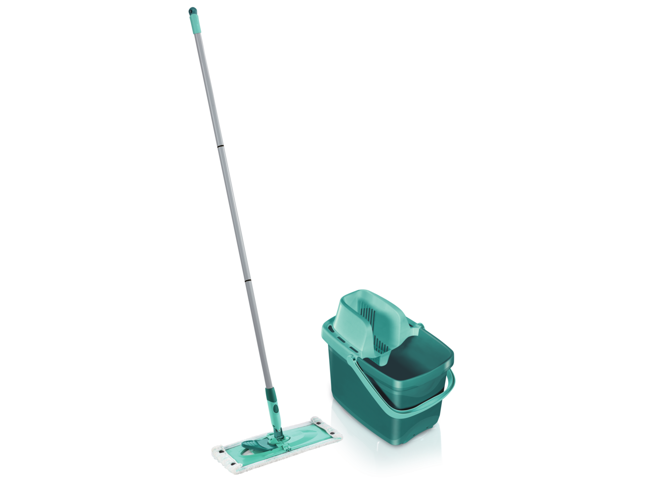 Grindų valymo rinkinys LEIFHEIT Combi Clean, rinkinyje: šepetys su dangalu, 33 cm, 12 L talpos kibiras, grindų šepečio sausintuvas