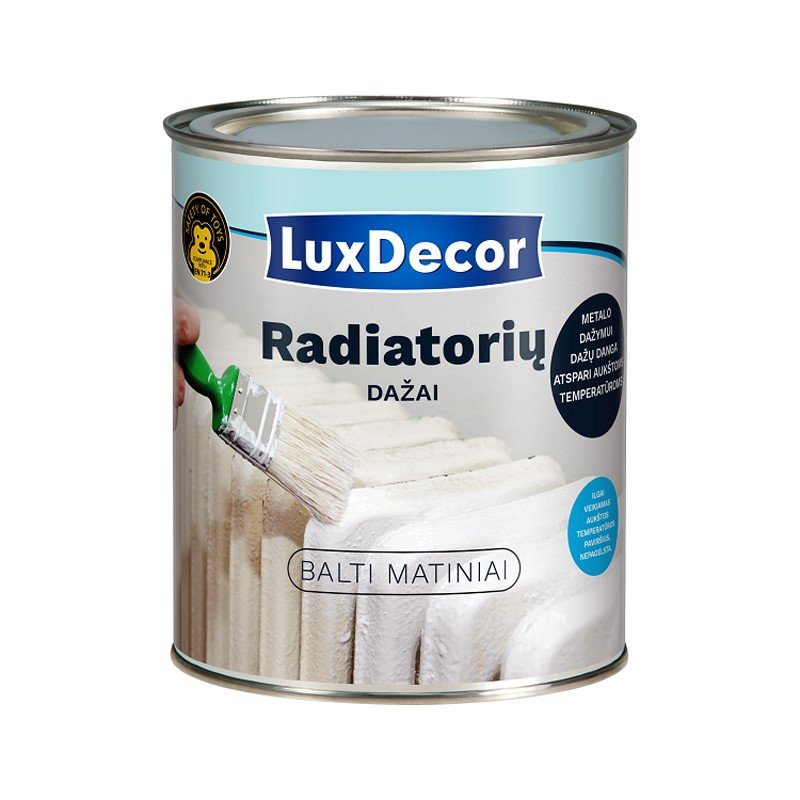 Emaliniai dažai radiatoriams LUXDECOR, 400 ml, balti
