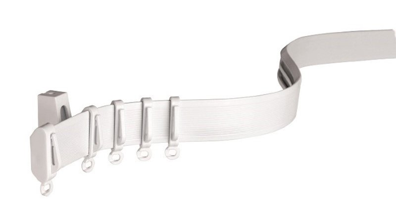 Lankstaus lubinio karnizo komplektas GARDINIA Flexline, Tinkamas lengvoms ir sunkioms užuolaidoms. Lenkiamas tiek į vidų tiek į išorę. Karnizo juostos aukštis - 3cm.