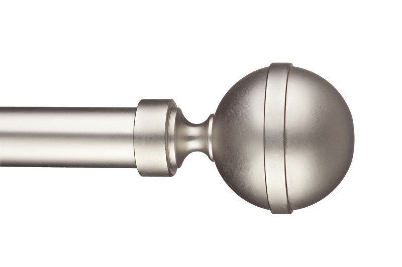 Užbaigimas karnizui STOL-KAR Kula Elegant, Metalinis karnizo užbaigimas KULA ELEGANT. Skersmuo - 25mm. Spalva - matinis chromas. Pakuotėje - 1vnt.