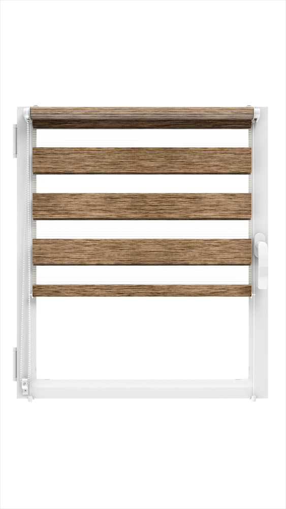 Ritininė užuolaida MARDOM Day & Night Natural, 61,5 x 150 cm, "CLICK" sistema, rudos spalvos, Lenkija