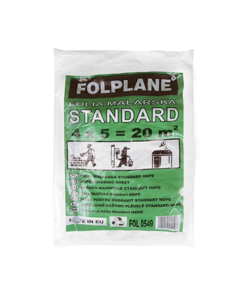 Apsauginė plėvelė PAINTER Fol0549, HDPE  plėvelė  Painter apdengimui 7 mkr  4mx5m, FOL0549