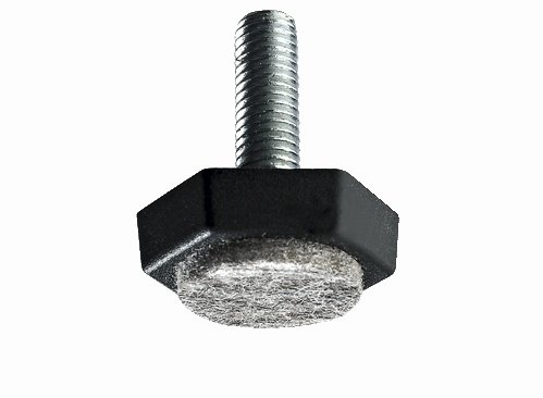 Baldų atrama HETTICH, M8, su varžtu, juoda spl., d-30 mm, 24 mm, 2 vnt., 9128220