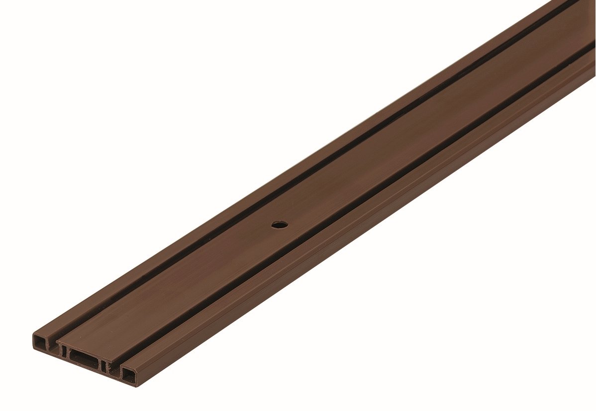 Stumdomų durų bėgelis HETTICH SlideLine1, prisukamas, spl. ruda, 2 m, 1469