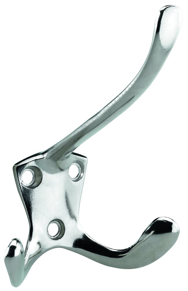 Rūbų kabliukas, dvig, did., HETTICH, 76x96x90mm, dengtass nikeliu, 4983