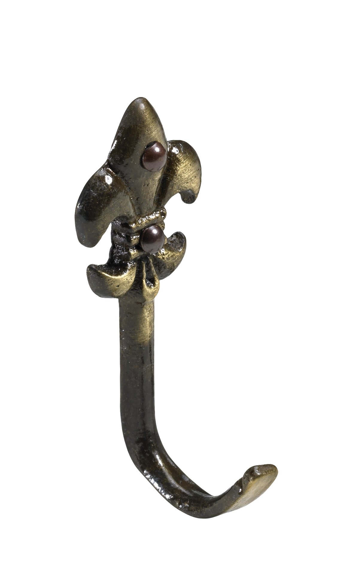 Rūbų kabliukas antik, HETTICH, pak. 2 vnt. dengtas žalvariu, 15809