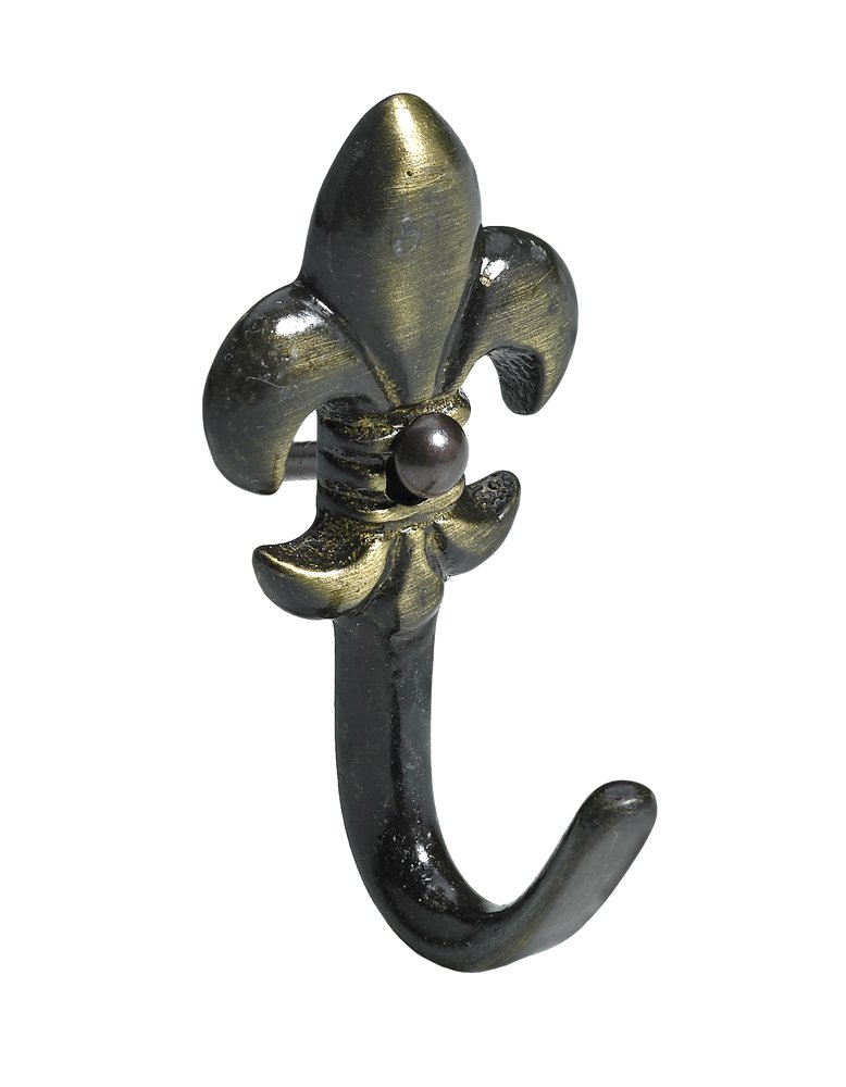 Rūbų kabliukas antik, HETTICH, pak. 2 vnt. dengtas žalvariu, 15810