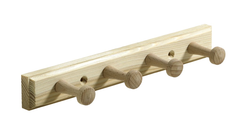 Kabykla HETTICH, 4 kabliukai pušinė 240x35x55, 6000