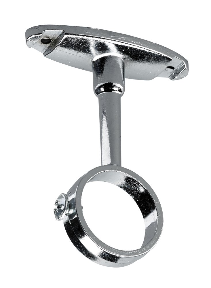 Laikiklis rūbų kartelei, vidurinis HETTICH, d25 chromuota, 9216205