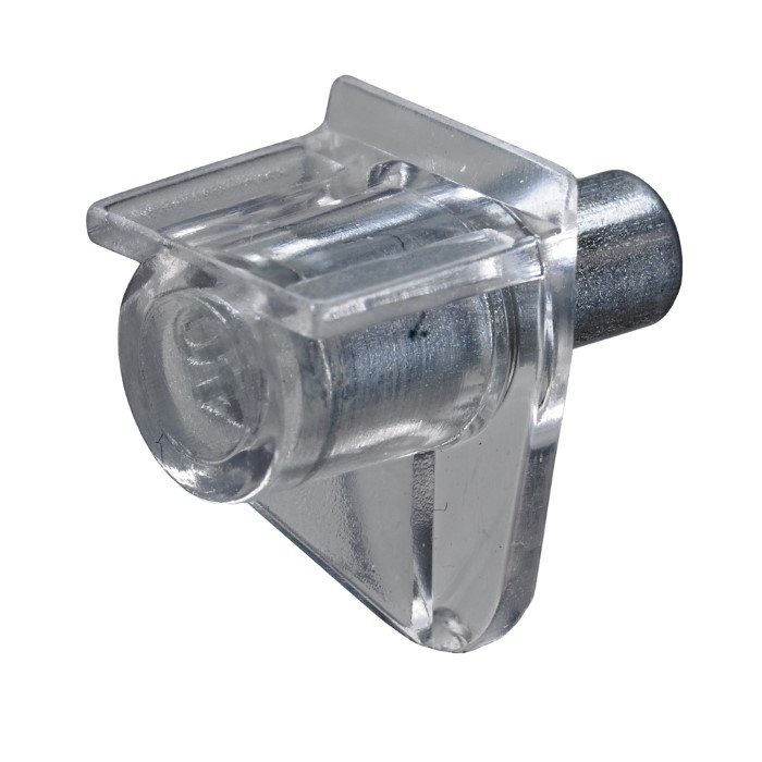 Lentynos laikiklis HETTICH, pak. 20 vnt. plastikas, 5mm, skaidrus, 89269