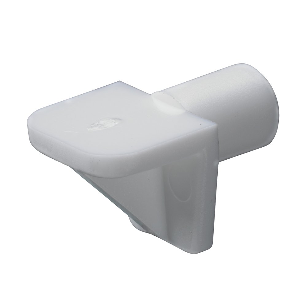 Lentynos laikiklis HETTICH, pak. 20 vnt. plastikas, 6mm, baltos sp., 89283