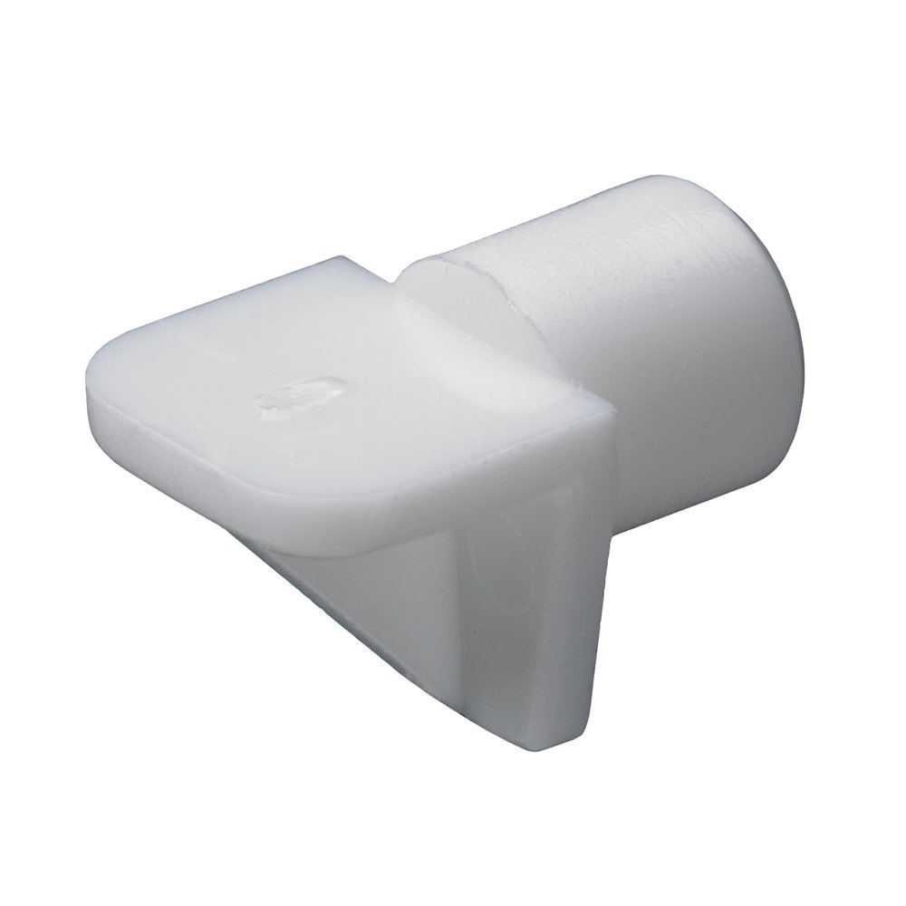 Lentynos laikiklis HETTICH, pak. 20 vnt. plastikas, 8mm, baltos sp., 89291