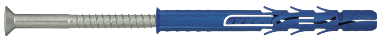 Nailoninis kaištis su sraigtu Torx 40 RAWLPLUG, 10 x 160, prailgintas, padidinto plėtimosi, sraigtas įleidžiama galva