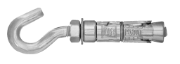 Segmentinis inkarinis varžtas RAWLPLUG, d14 x 55 mm, su kabliu, 2 vnt.