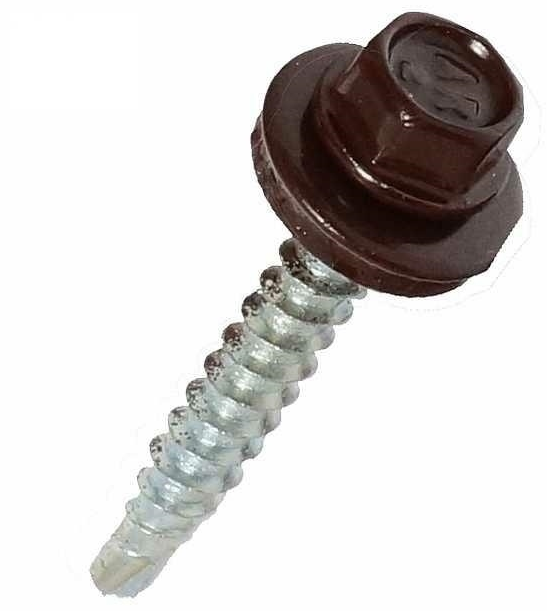 Stoginiai savisriegiai su tarpine KOELNER, Zn, 4,8 x 35 mm, RAL 8017, 20 vnt