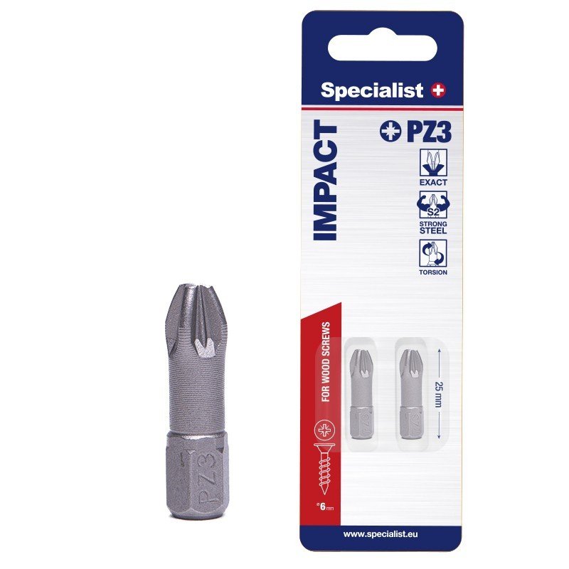 Antgaliai SPECIALIST+ 24/2-056, PZ3, 25 mm, 2 vnt