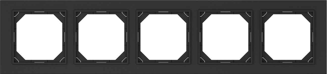 Rėmelis VILMA Qr1000 R05, 5 vietų, matinės juodos sp.