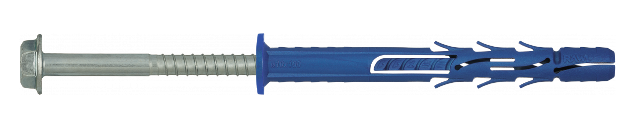 Universalus fasadinis kaištis RAWLPLUG FF1, 10 x 120 mm, 4 vnt., su šešiakampe galva