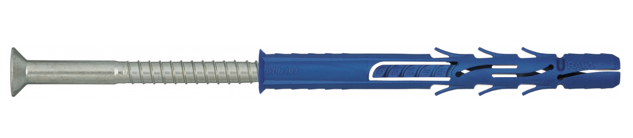 Universalus fasadinis kaištis RAWLPLUG FF1, 8 x 100 mm, 6 vnt., su įleidžiama galva