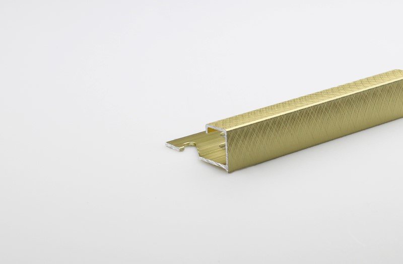 Kampas plytelėms ARCANSAS 041/66, 2500 x 27 x 10 mm, aliuminis, aukso spalvos, šlifuotas