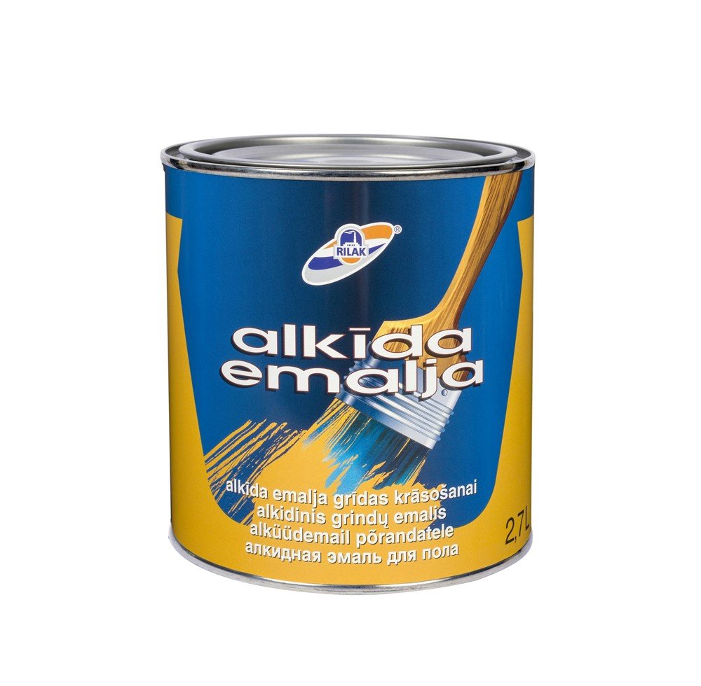 Grindų emaliniai dažai RILAK, 2,7 l, smėlinė spalva