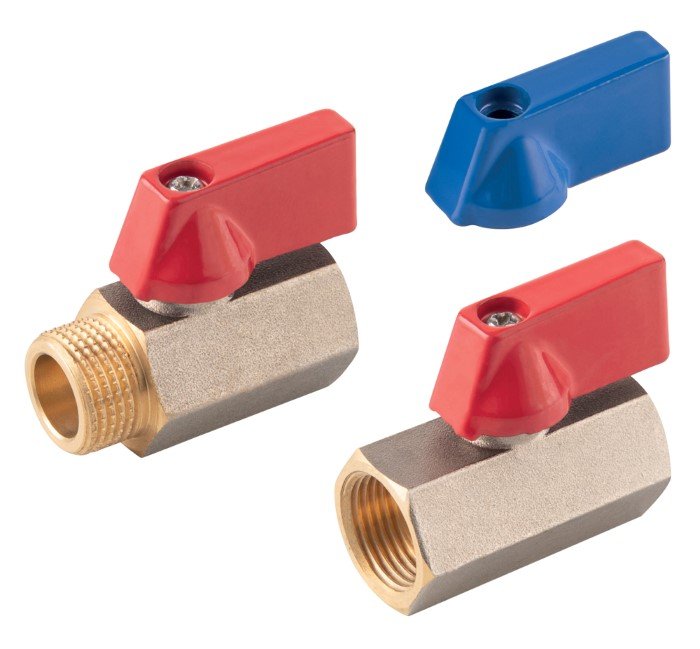 Žalvariniai mini rutuliniai vožtuvai FERRO, 3/8 "v-i-F-COMFORT, KRN101