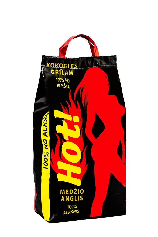 Medžio anglis griliui iš lapuočių medžių  HOT, alksnis, 14 L