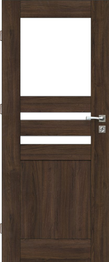 Laminuotos vidaus durys su užlaida VOSTER Antares 20, kairinės, spalva Oak, 2030x744x40 mm