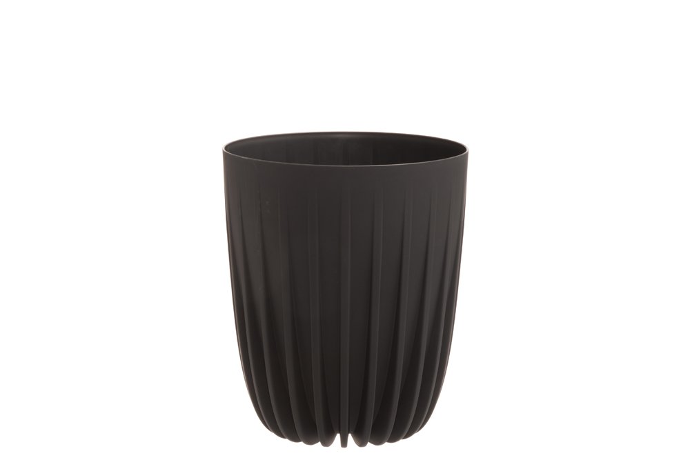 Plastikinis lauko vazonas 4Living Mira, antracito sp., 25 x 25 x 30 cm.