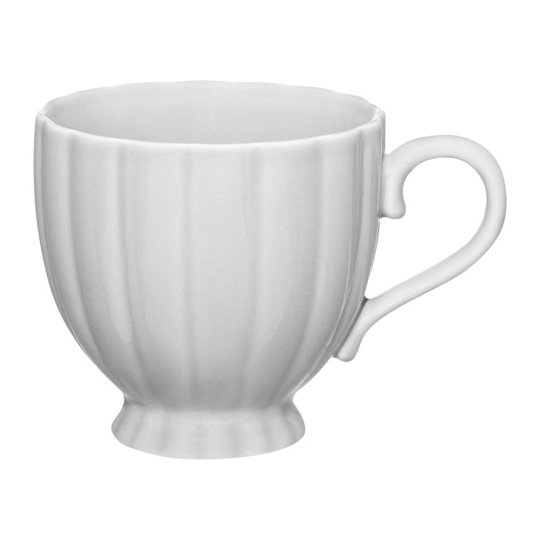 Puodelis AMBITION CURLY, porcelianinis, 250 ml, pilka sp., ST