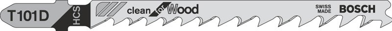 Siaurapjūklio pjūkleliai BOSCH T 101 D Clean for Wood
