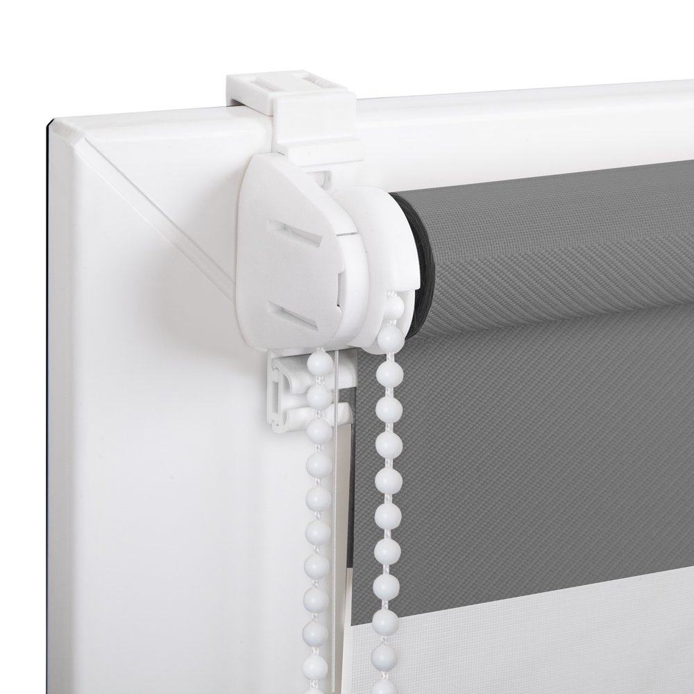 Ritininė užuolaida MARDOM DAY & NIGHT VELVET, 68,5 x 215 cm, spl. plieno