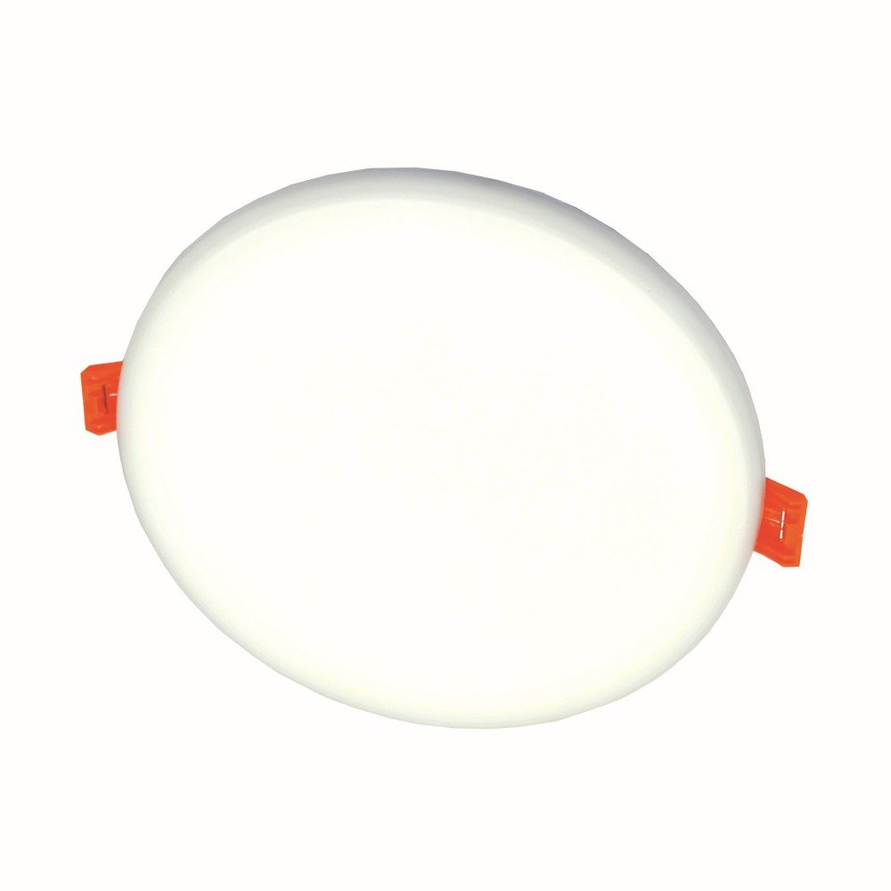 Montuojamas šviestuvas panelė TOPE Ronda Ik08, įleidžiama, LED 14W, 3000K, IP65, 1100 lm, pjaunama skylė 130 mm, be rėmelio, apvali, baltos sp., 155x25 mm, 6003000034