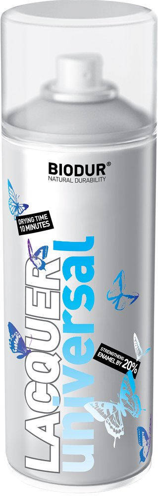 Universalus aerozolinis lakas BIODUR, blizgus, 400 ml