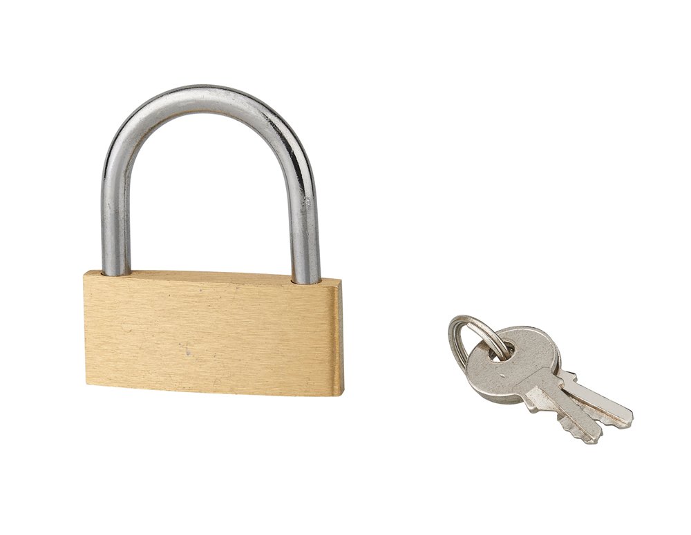 Pakabinama spyna SERRUPRIX, Basic 45 mm žalvariniu korpusu 2 raktai, 970045