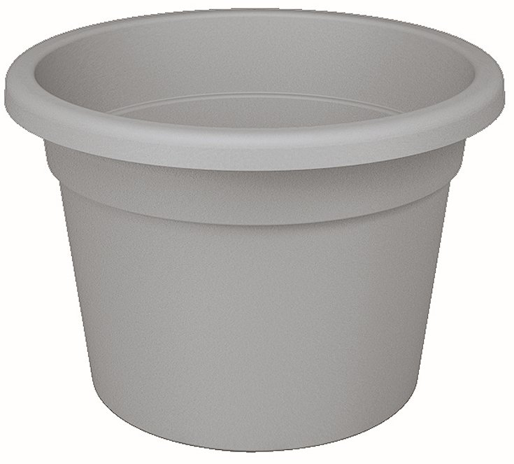 Plastikinis vazonas PREMIUM, pilkos sp., 21,9 x 15,7 cm.