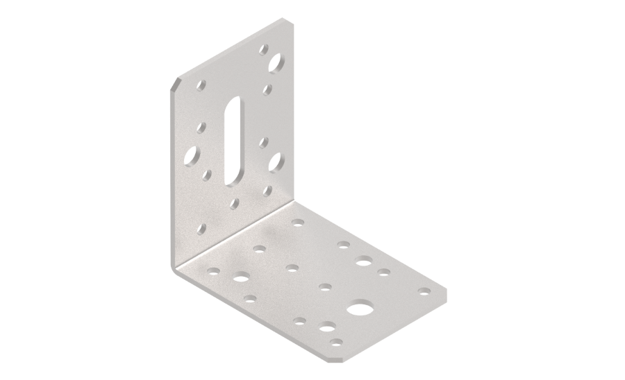 Kampas XIDO, 90 x 90 x 65 x 2,5 mm, su papildomom kiaurymėm, 1 vnt.