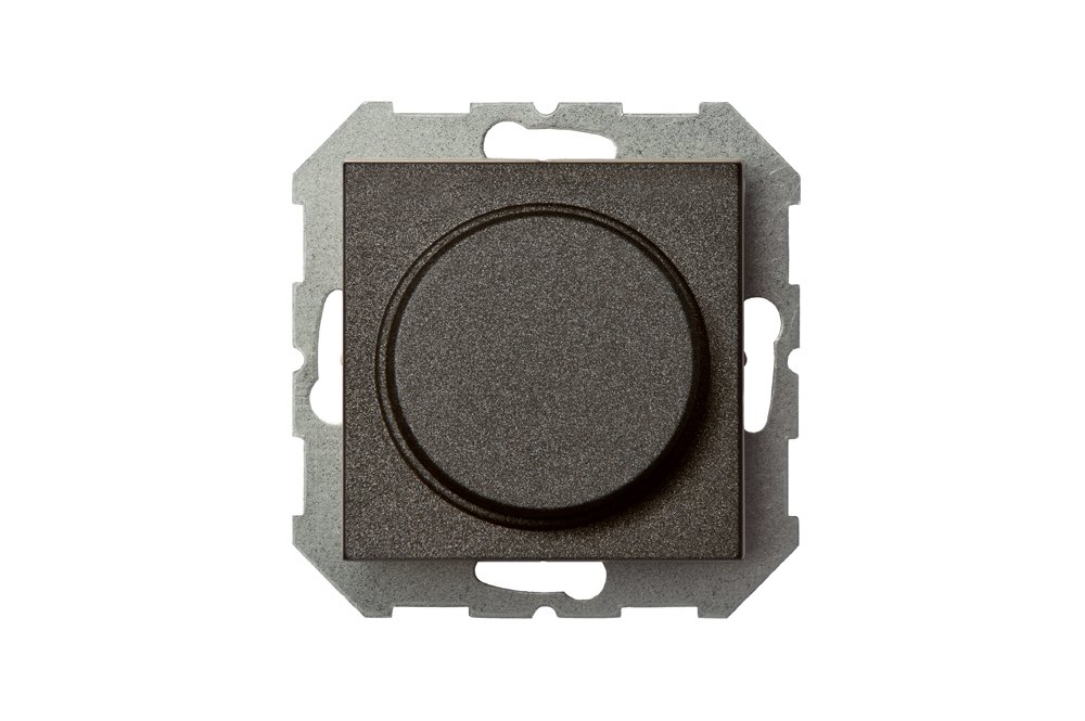 Šviesos reguliatorius LIREGUS Epsilon, įleidžiamas, antracito spalvos, ISR-005-01 E/J, LED 3-100W, 10-250W / b/r