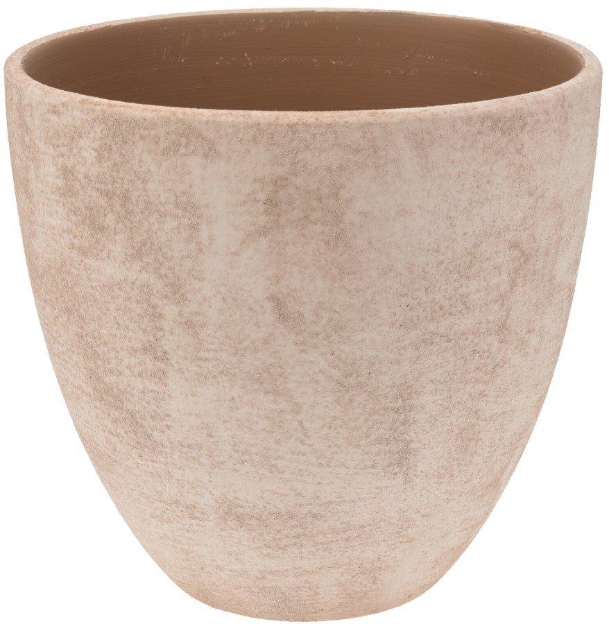 Keraminis lauko vazonas, rudos sp., 13,5 x 13,5 x 13 cm.