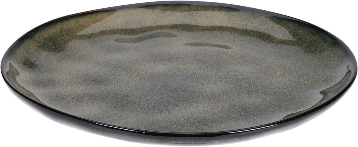 Lėkštė, keraminė, skersmuo 20 cm, rudos sp.