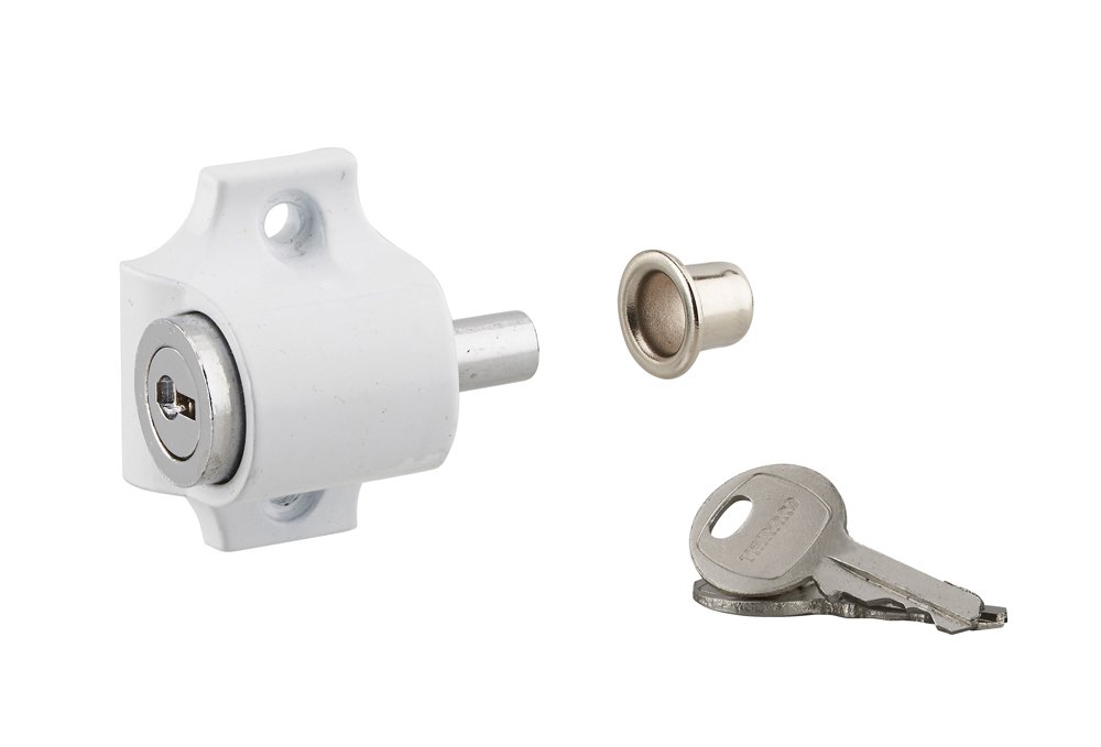 Lango užraktas THIRARD, su spynele, 2 raktai, spl. balta, 193244