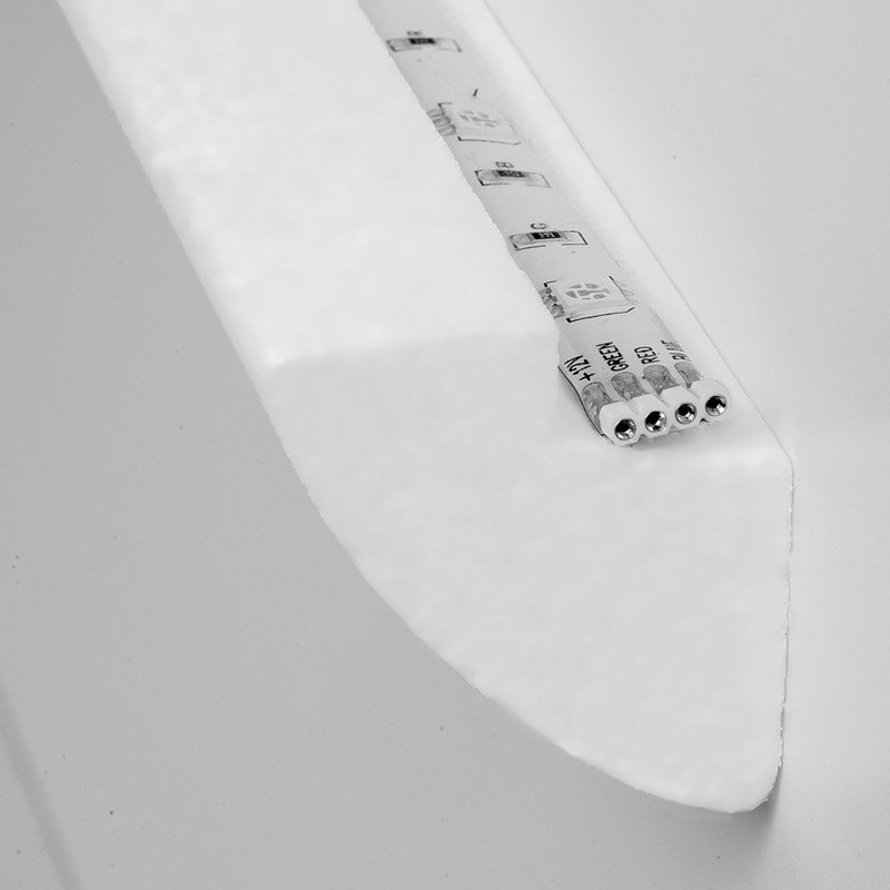 Lubų/sienų apdailos juostelė HOMESTAR Modern Dana Led, spl. balta, 45x42x2000 mm, 24700