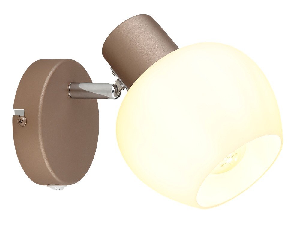 Kryptinis šviestuvas GLOBO Eileen, E27, 1 x 40W, 230V, kavos sp., 125x150x160 mm