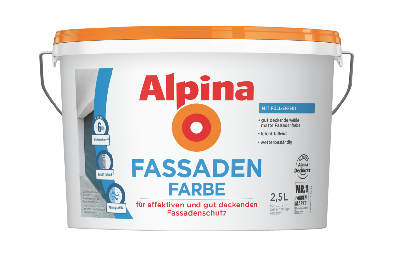 Fasadiniai dažai ALPINA Fassadenfarbe, 10 l