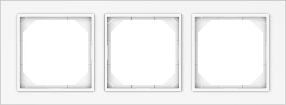 Rėmelis VILMA Qr1000 R03 Fit Line, 3 vietų, baltos sp.