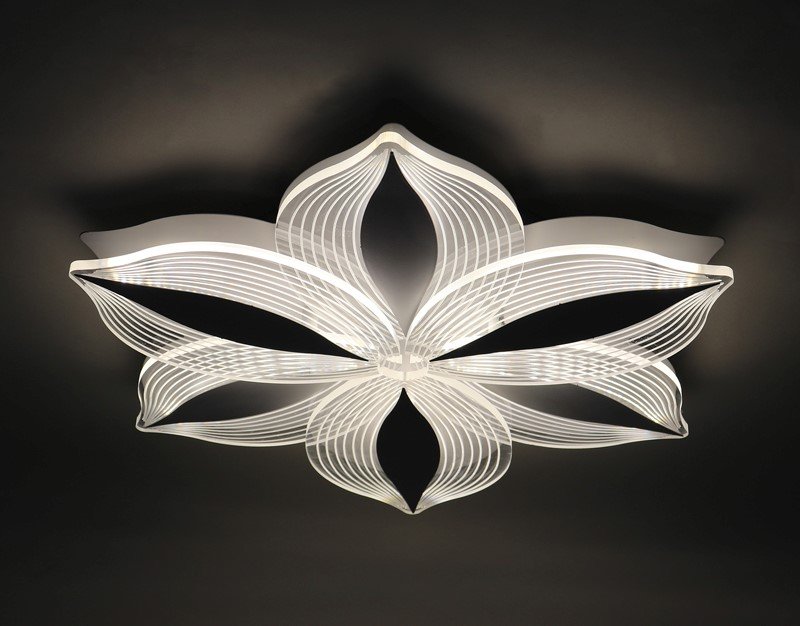 Pakabinamas LED šviestuvas BALTIK GAISMA Prd-C 0479-6A, 2 x 48 W, 230 V, 2700+6400K/4200K/6400+2700K, su infrared pultu, 530 x 530 x 65 mm